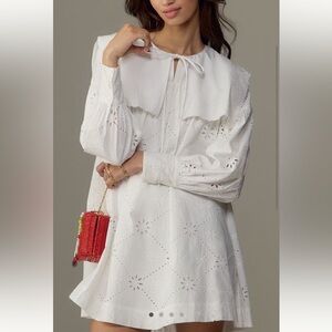 Elegant White Eyelet Dress